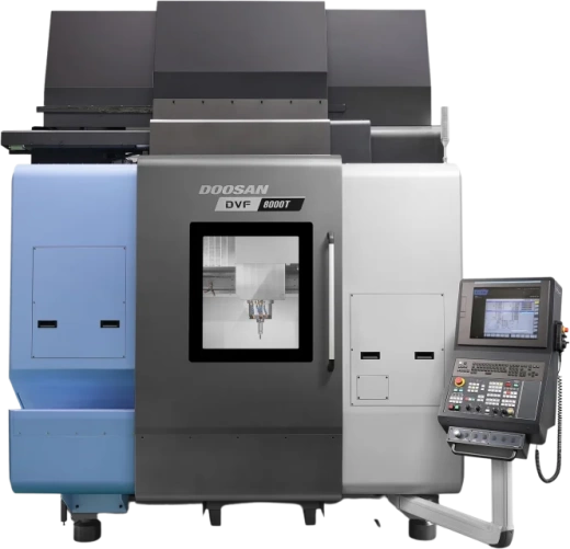5-осевой фрезерный обрабатывающий центр ЧПУ DVF8000T, DOOSAN, Корея