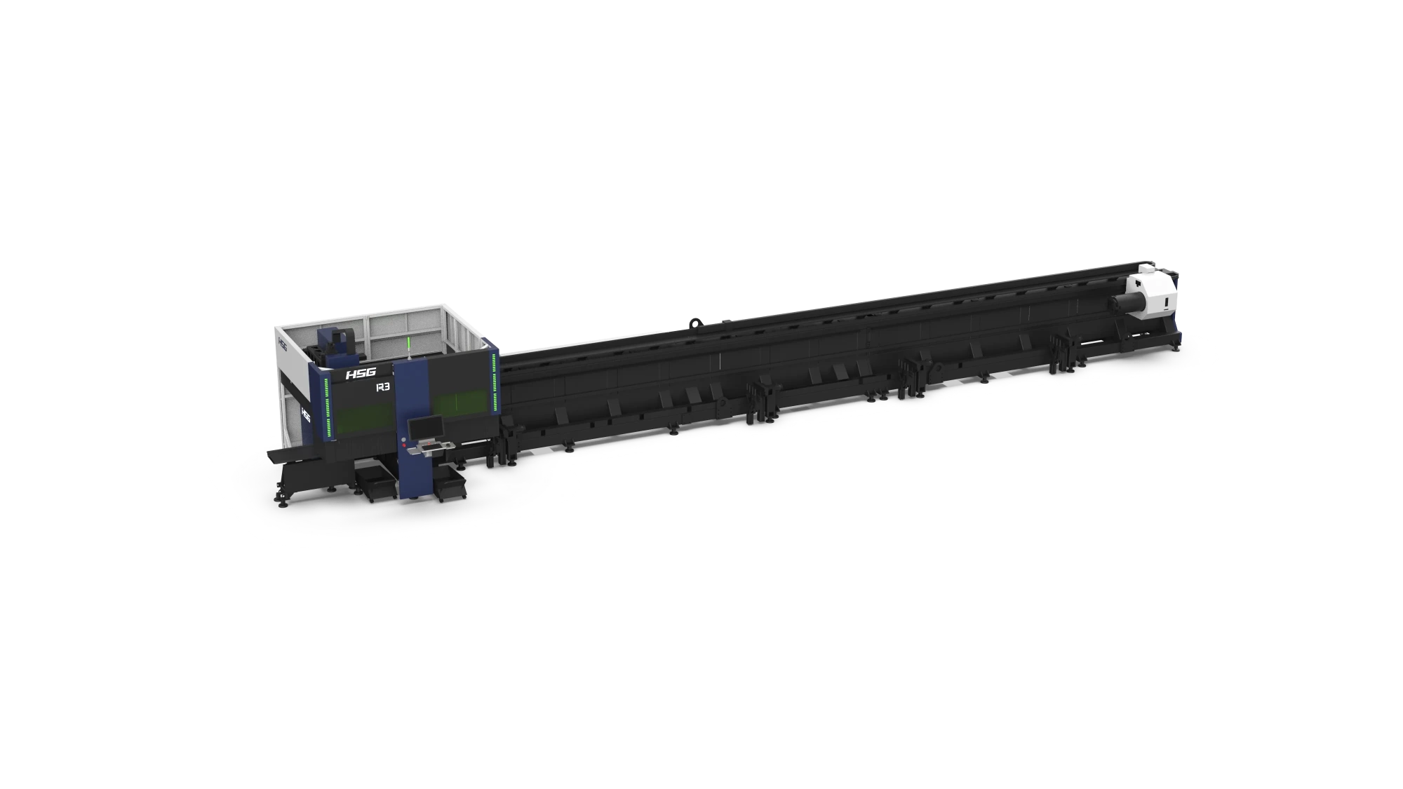 Оптоволоконный лазер для раскроя трубы R3R, HSG Laser, Китай