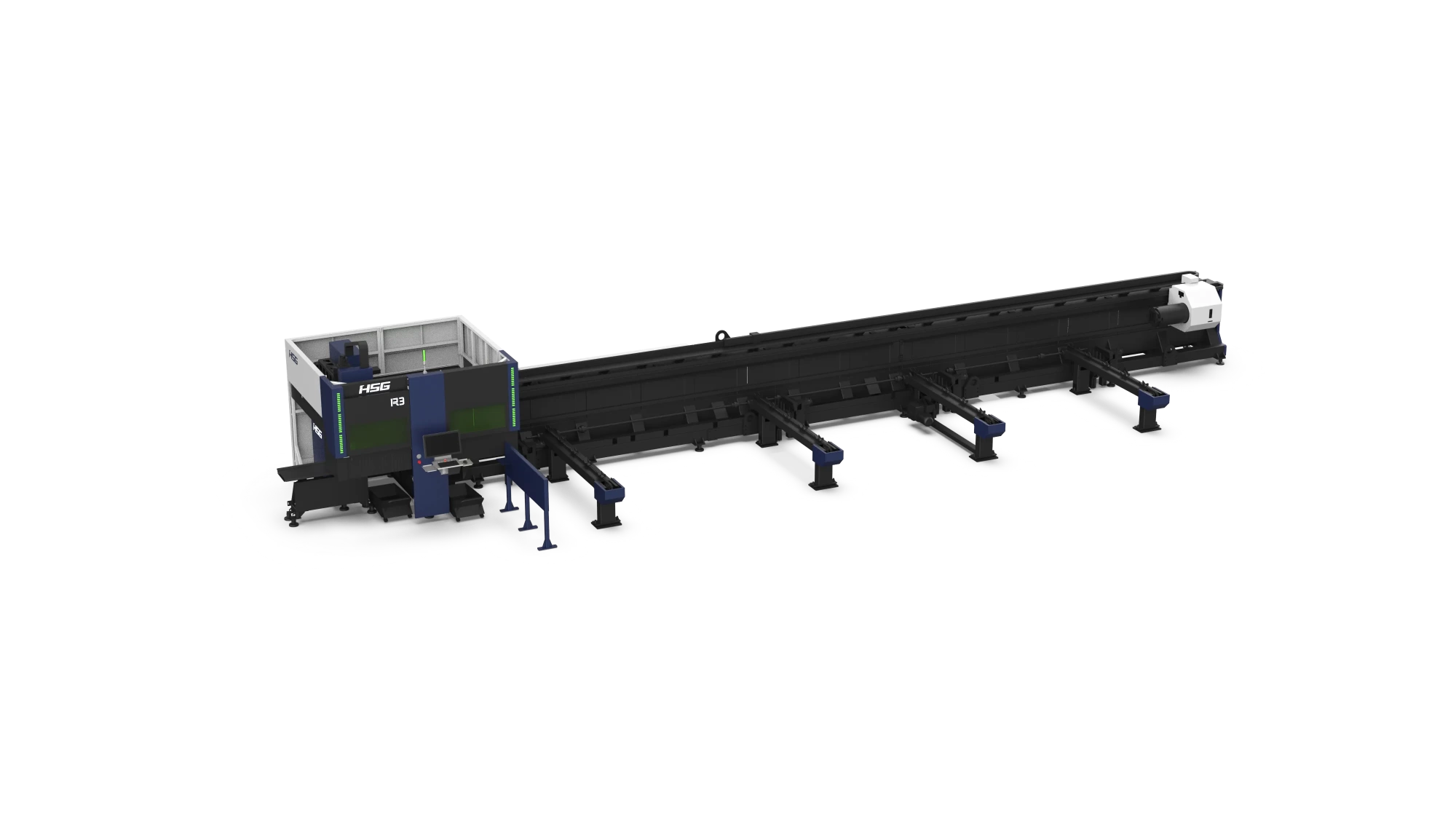 Оптоволоконный лазер для раскроя трубы R3R, HSG Laser, Китай