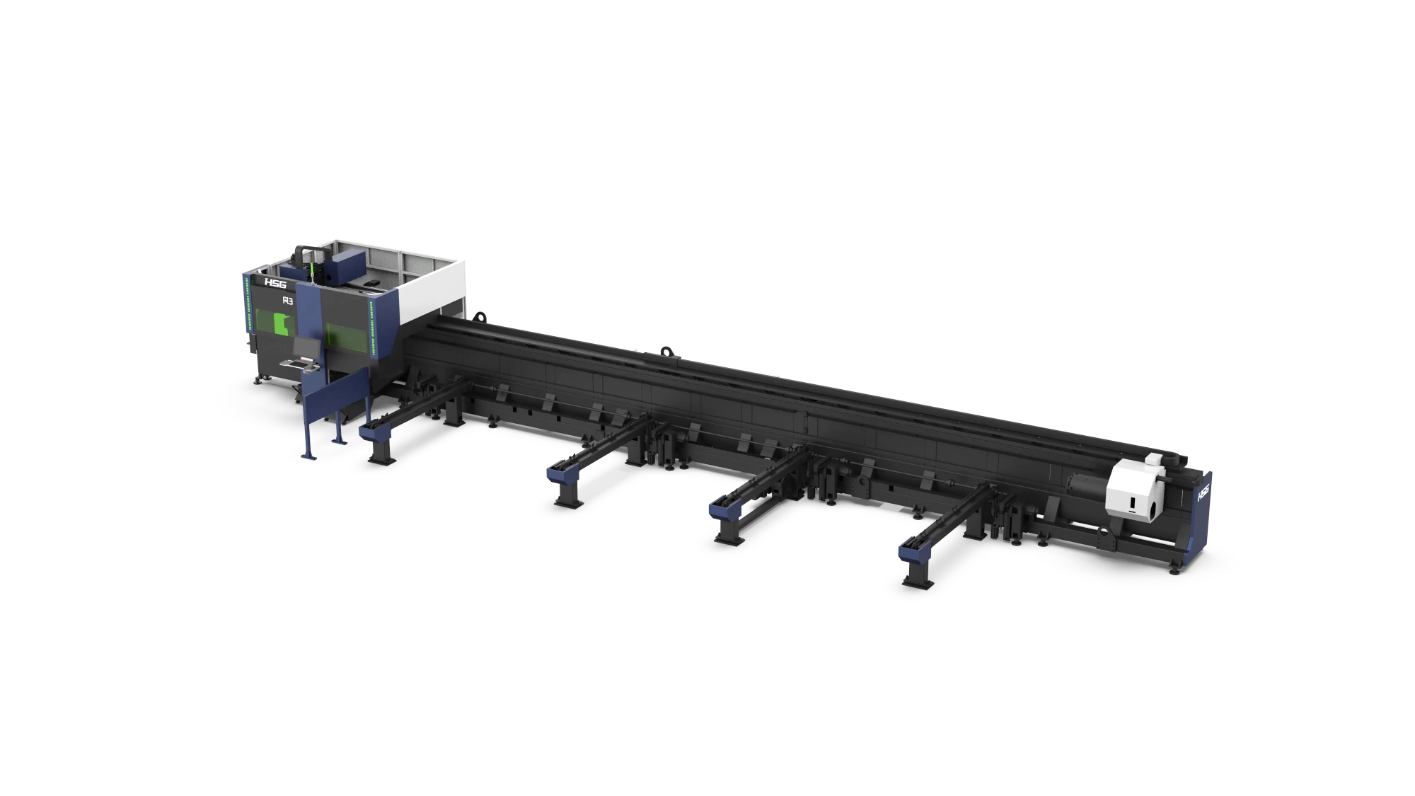Оптоволоконный лазер для раскроя трубы R3R, HSG Laser, Китай